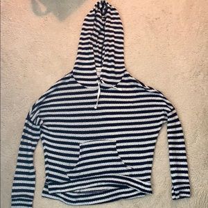 Black and white striped hoodie